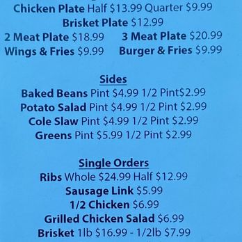 Pleasant's BBQ - Menu - Aug 23 - Barbeque Near Me - Ocean Springs, Mississippi Pleasant's BBQ - Menu - Aug 23 - Barbeque Near Me - Ocean Springs, Mississippi