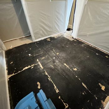 Ph Enviro Tech - Asbestos containing black mastic adhesive identified during initial asbestos survey at a local office in Irving, Texas. - Environmental Testing Near Me - Fort Worth, Texas Ph Enviro Tech - Asbestos containing black mastic adhesive identified during initial asbestos survey at a local office in Irving, Texas. - Environmental Testing Near Me - Fort Worth, Texas
