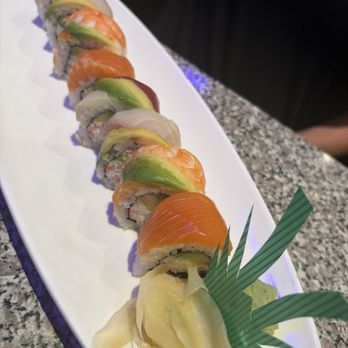 Sushi Boat Town - 8 Pieces Rainbow Roll - Japanese Near Me - San Jose, California Sushi Boat Town - 8 Pieces Rainbow Roll - Japanese Near Me - San Jose, California