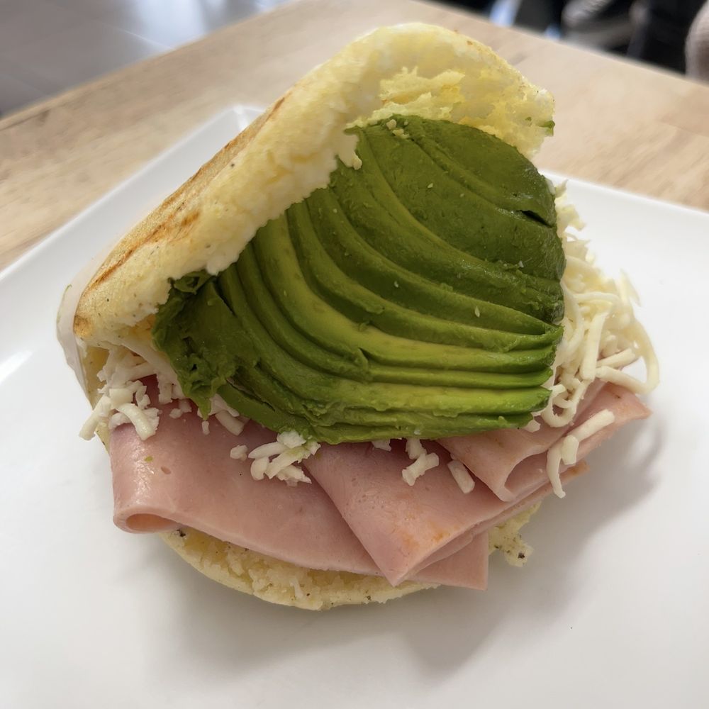 Dulce Tropical - Ham and Cheese Arrepa with avocado - Venezuelan Near Me - North Miami, Florida Dulce Tropical - Ham and Cheese Arrepa with avocado - Venezuelan Near Me - North Miami, Florida