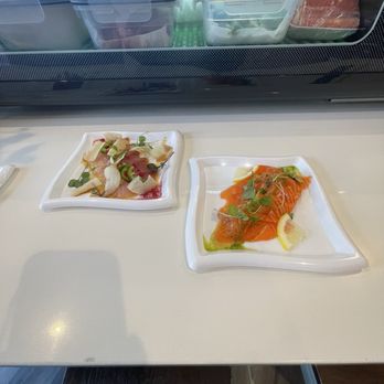 Sushi Guys - Hamachi and salmon crudo - Sushi Bars Near Me - Boston, Massachusetts
