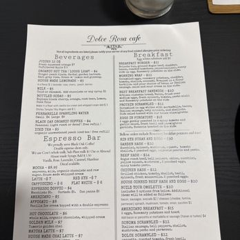 Dolce Rosa Cafe - Menu September 2026 - Breakfast & Brunch Near Me - Santa Rosa, California