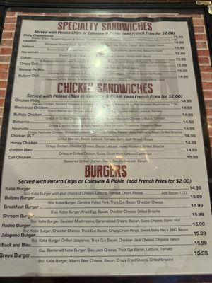 Menu photo 3 Bullpen Tavern Glens Falls, NY