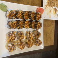Sen Sushi & Hibachi Grill - Sushi and chicken fried rice