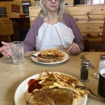 Noisy Goose Cafe - Oma and our Friday Lunch Special. Toasted Crab with Cheddar Melt with Fries. $15.95 - American Near Me - Palmer, Alaska Noisy Goose Cafe - Oma and our Friday Lunch Special. Toasted Crab with Cheddar Melt with Fries. $15.95 - American Near Me - Palmer, Alaska