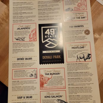49th State Brewing - Denali - Menu - Breweries Near Me - Healy, Alaska
