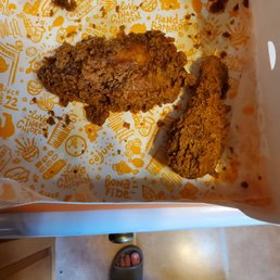 Burned chicken. Burned chicken.