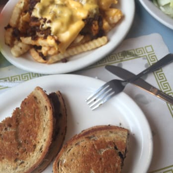 Curley's Diner - What a delicious patty melt with feta cheese and beef patties!!!! It also goes great with chili cheese fries and Greek salad! Delicious! - Diners Near Me - Stamford, Connecticut Curley's Diner - What a delicious patty melt with feta cheese and beef patties!!!! It also goes great with chili cheese fries and Greek salad! Delicious! - Diners Near Me - Stamford, Connecticut