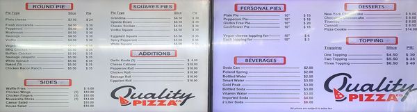 Menu photo 4 Quality Pizza Hoboken, NJ