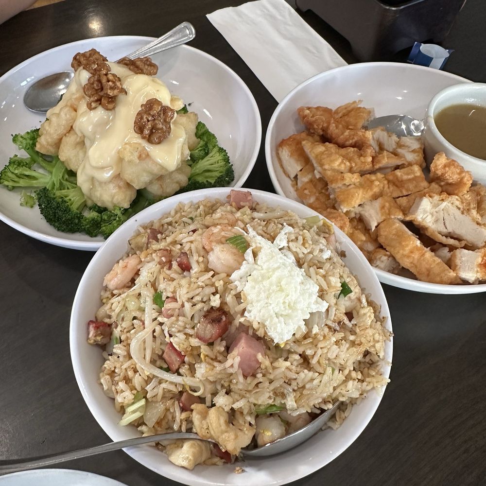 Honey Walnut shrimp, combination Fried Rice, Mandarin Chicken. Honey Walnut shrimp, combination Fried Rice, Mandarin Chicken.