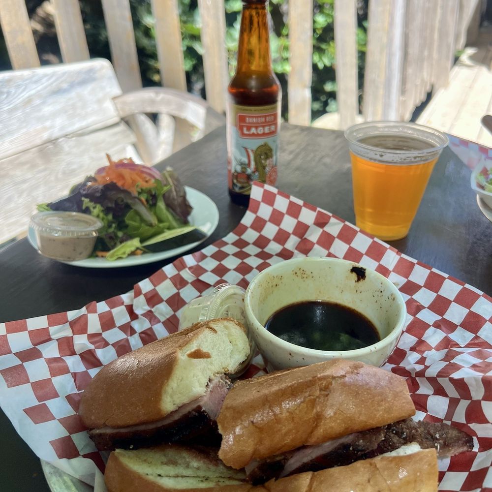 Cold Spring Tavern - French dip and side salad - American Near Me - Santa Barbara, California Cold Spring Tavern - French dip and side salad - American Near Me - Santa Barbara, California