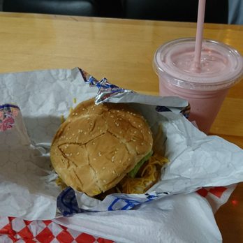 Burger Queen - Halibut Burger with Blackberry Shake - Burgers Near Me - Ketchikan, Alaska Burger Queen - Halibut Burger with Blackberry Shake - Burgers Near Me - Ketchikan, Alaska