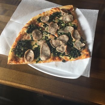 Mama's Pizza - Sausage and spinach slices. - Pizza Near Me - Alpharetta, Georgia