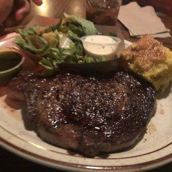 Dinosaur Bar-B-Que - Western ribeye with a side salad - Barbeque Near Me - Syracuse, New York Dinosaur Bar-B-Que - Western ribeye with a side salad - Barbeque Near Me - Syracuse, New York