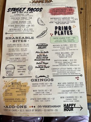 Menu photo 2 SouthSide Tavern Flagstaff, AZ