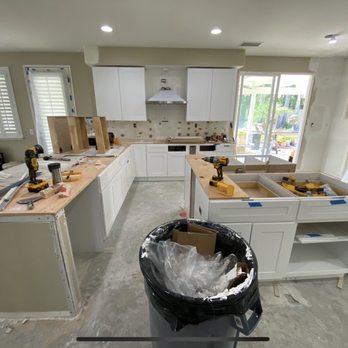 Innovative Construction - During construction prior to firing. Mess everywhere, missing drawers and doors. - General Contractors Near Me
