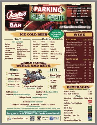 Menu photo 8 Charlie's Bar & Restaurant Somers Point, NJ