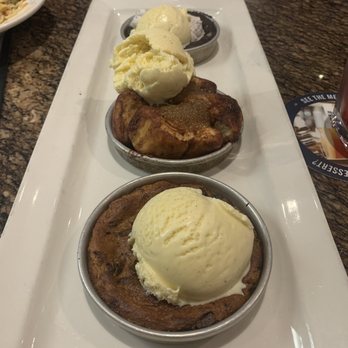 BJ's Restaurant & Brewhouse - Pizookie Trio - Chocolate Chunk , Pizookie Monkey Bread Pizookie, - Breweries Near Me - Little Rock, Arkansas BJ's Restaurant & Brewhouse - Pizookie Trio - Chocolate Chunk , Pizookie Monkey Bread Pizookie, - Breweries Near Me - Little Rock, Arkansas
