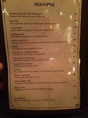 Menu photo 4 Bottega Del Vino Rio de Janeiro, RJ