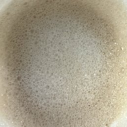 My decaf cappuccino with oat milk.. it was half gone by the time I remembered to snap a pic.   It was so yummy I couldn't wait.  ('')ﾉ