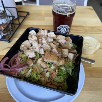 Sound2Summit - Asian Chicken Salad and S2S's Scottish Red Ale. - Pizza Near Me - Everett, Washington