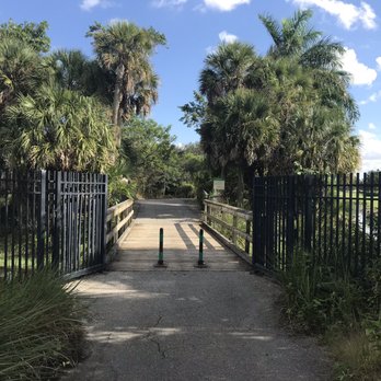 Plantation Preserve Linear Trail - North Head Trail entrance that goes over the bridge. - Parks Near Me - Plantation, Florida