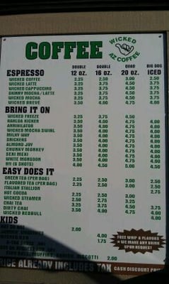 Menu photo 4 Wicked Az Coffee - East Side Flagstaff, AZ Menu photo 4 Wicked Az Coffee - East Side Flagstaff, AZ