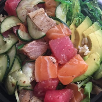 All About Poke - Medium with salmon, ahi and albacore. - Seafood Near Me - Studio City, California All About Poke - Medium with salmon, ahi and albacore. - Seafood Near Me - Studio City, California