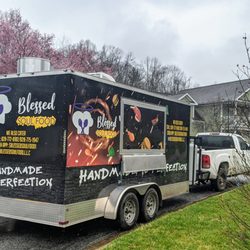 Blessed Soul Food Truck - Their truck getting ready to set up