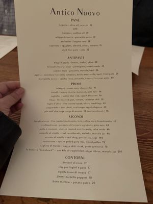 Menu photo 5 Antico Nuovo Los Angeles, CA