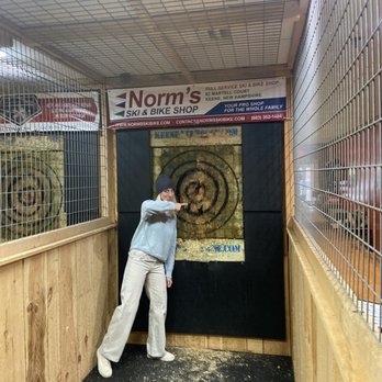 The Keene Axe House - Tara = winning (not for long ;-) - Axe Throwing Near Me - Keene, New Hampshire