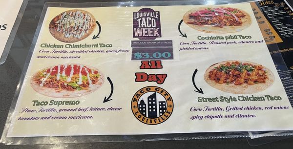 Menu photo 1 Taco City - Hikes Point Louisville, KY