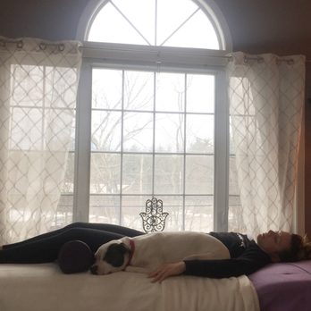 Reach Your Happy - A peaceful moment following their session. Rogan is a therapy dog and he enjoys Reiki with his mom, as well! - Reiki Near Me Reach Your Happy - A peaceful moment following their session. Rogan is a therapy dog and he enjoys Reiki with his mom, as well! - Reiki Near Me