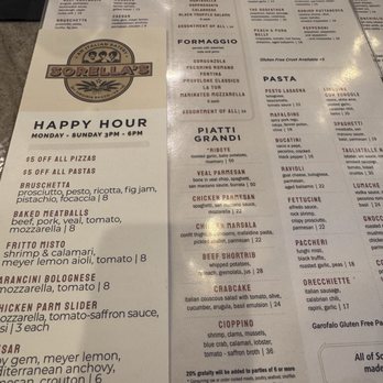 Sorella's - Menus - Italian Near Me - Virginia Beach, Virginia