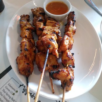 Spoon and Fork Corner - satay chicken skewers (excellent with or without the sauce) - Japanese Near Me - Mississauga, Ontario