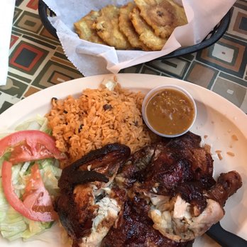 Papa's Cache Sabroso - 1/2 Tostones, Arroz con Gandules, 1/2 Pollo - Latin American Near Me - Chicago, Illinois