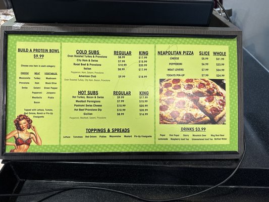 Menu photo 1 Pin-up Pizza & Subs Laughlin, NV