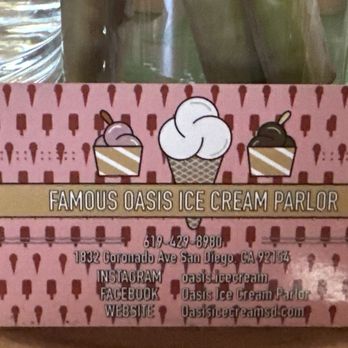 Oasis Ice Cream Parlor - Ice Cream & Frozen Yogurt Near Me - San Diego, California Oasis Ice Cream Parlor - Ice Cream & Frozen Yogurt Near Me - San Diego, California