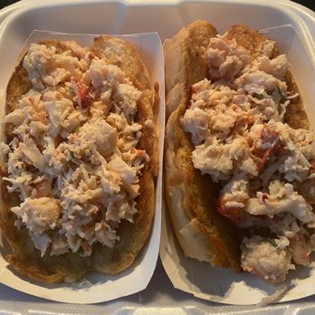 Johnny’s Seafood Shack - two hot dogs in a styrofoam container - Food Trucks Near Me - Wexford, Pennsylvania Johnny’s Seafood Shack - two hot dogs in a styrofoam container - Food Trucks Near Me - Wexford, Pennsylvania