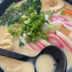 Yoko Ramen - Seafood Ramen with chicken wontons.