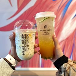 BenGong's Tea - Arcadia - [L to R] Mango Pomelo Sago & Passionfruit Sparkling Tea