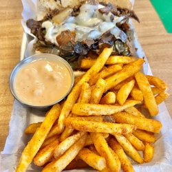 FlyBy Philly’s - 6" with hot fries & beer cheese