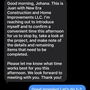 New Era Construction and Home Improvements - Juan identifying himself with his company - General Contractors Near Me - El Paso, Texas