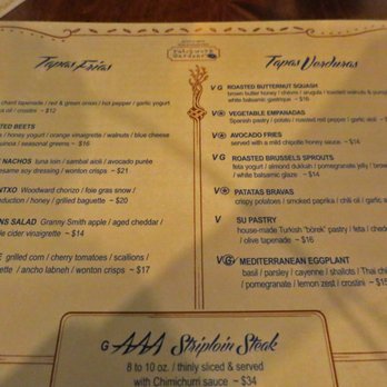 Tango Nuevo - Menu - Tapas/Small Plates Near Me - Kingston, Ontario