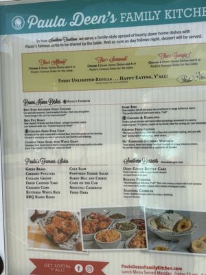 Menu photo 1 Paula Deen's Family Kitchen Branson, MO Menu photo 1 Paula Deen's Family Kitchen Branson, MO