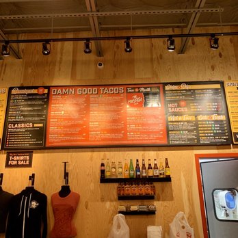 Torchy's Tacos - Menu behind the register - Tacos Near Me - Houston, Texas Torchy's Tacos - Menu behind the register - Tacos Near Me - Houston, Texas