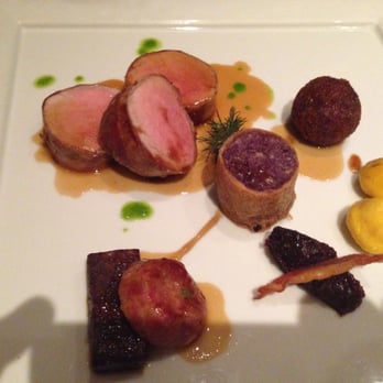 Le Papillon - Roasted Berkshire Pork Tenderloin with Smoked Maple and Hibiscus-Onion Marmalade - French Near Me - San Jose, California