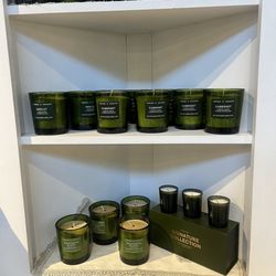 Susan's Treasures - The Rewined Candle display at Susan's Treasures features scents of all-white wines.