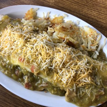 Lucy's Place - Smothered Breakfast Burrito w/ Green Chili - American Near Me - Sedgwick, Colorado