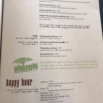 Monkeypod Kitchen - Menu - New American Near Me - Lahaina, Hawaii